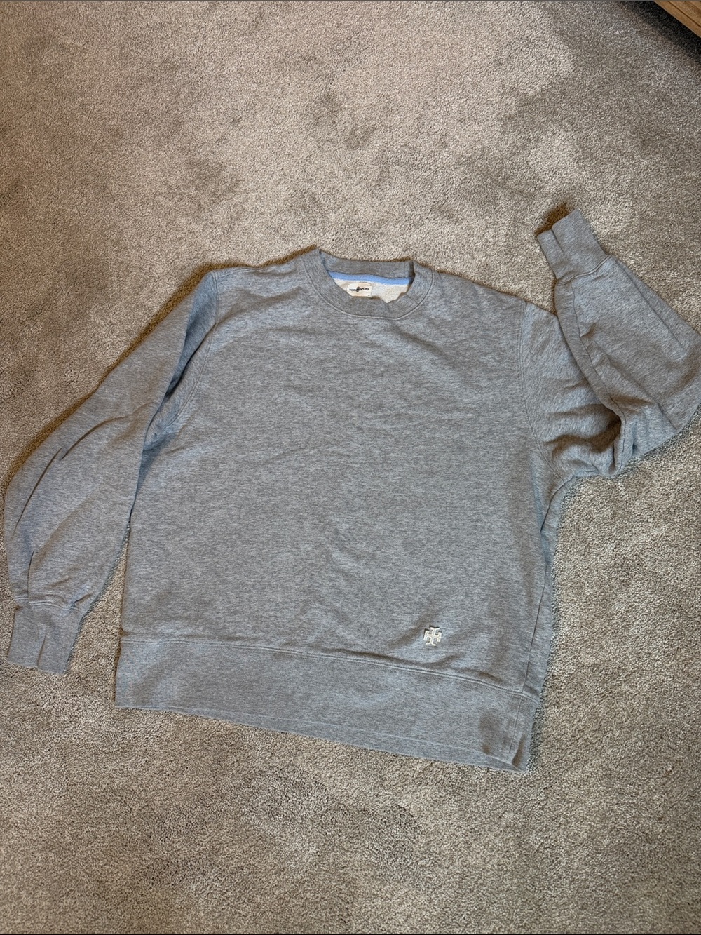 Tory Sport Heather Gray Crewneck Sweatshirt